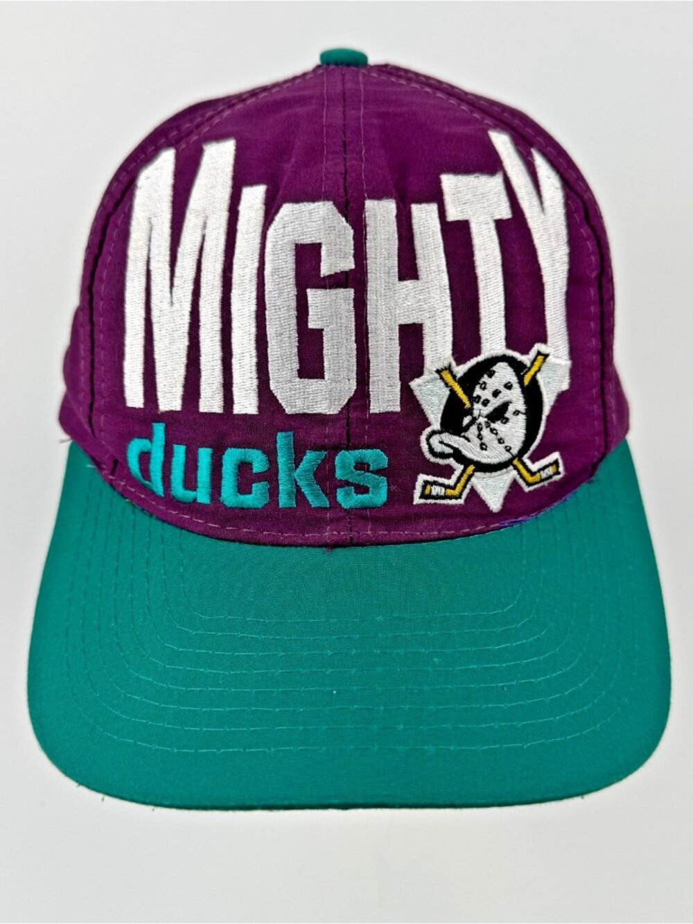 Vintage Anaheim Mighty Ducks Logo 7 Snapback Hat Cap Competitor 90s VTG NHL